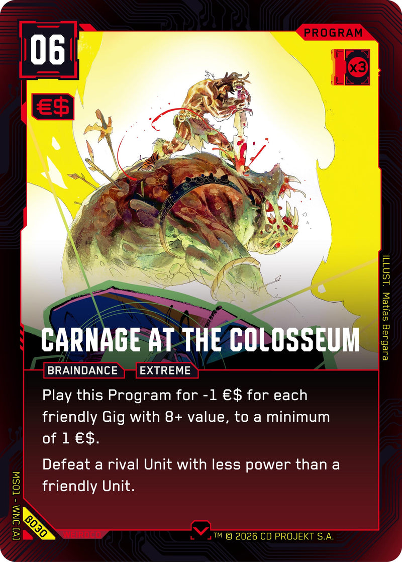 Image for Carnage at the Colosseum (B030) [Welcome to Night City - Beta] - Cyberpunk TCG