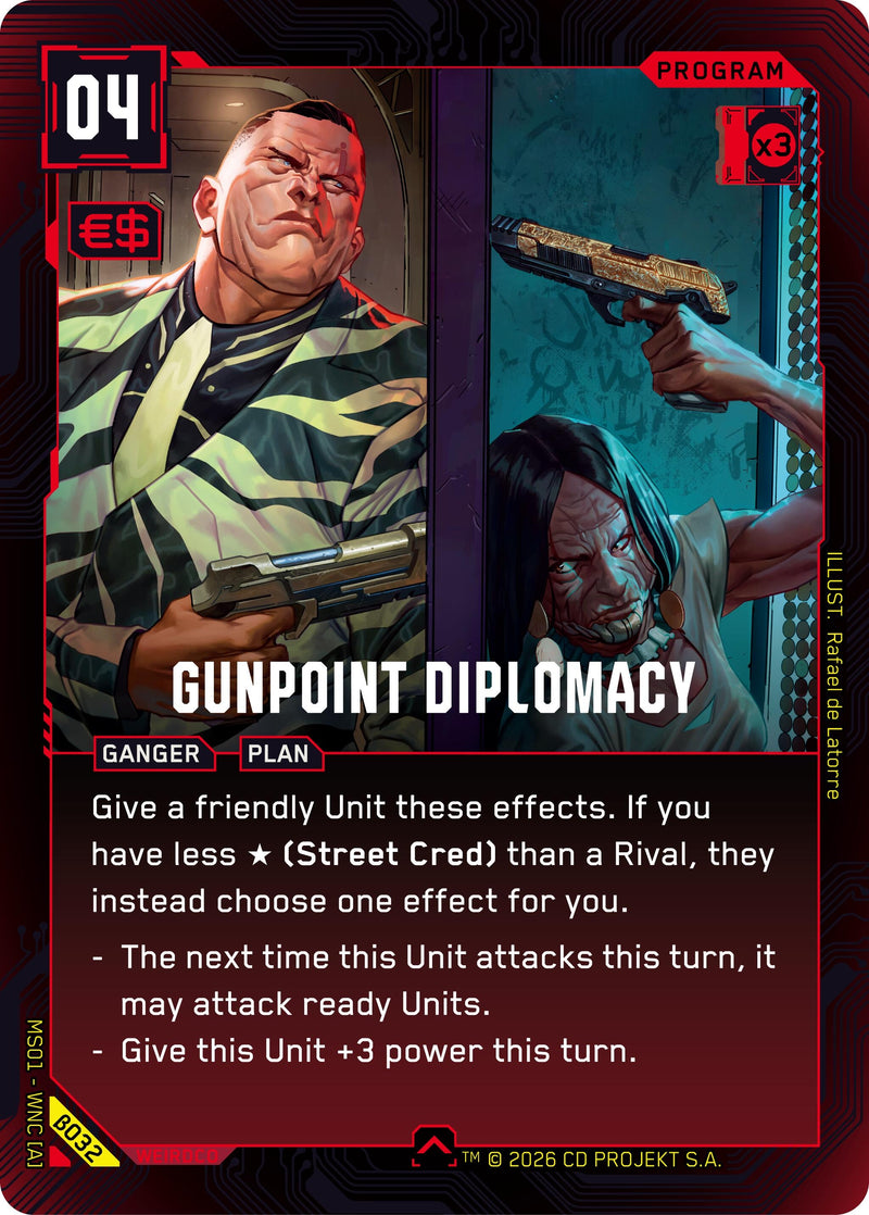 Image for Gunpoint Diplomacy (B032) [Welcome to Night City - Beta] - Cyberpunk TCG