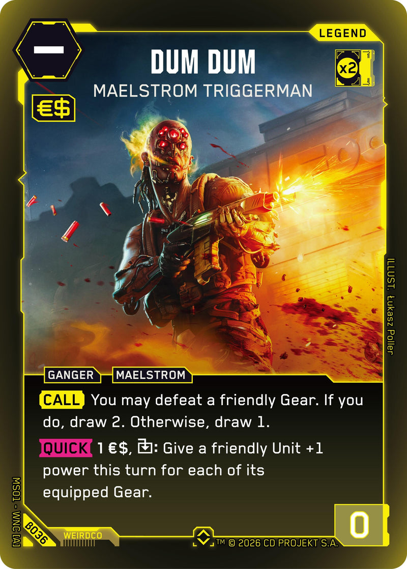 Image for Dum Dum - Maelstrom Triggerman (Rare) (B036) [Welcome to Night City - Beta] - Cyberpunk TCG