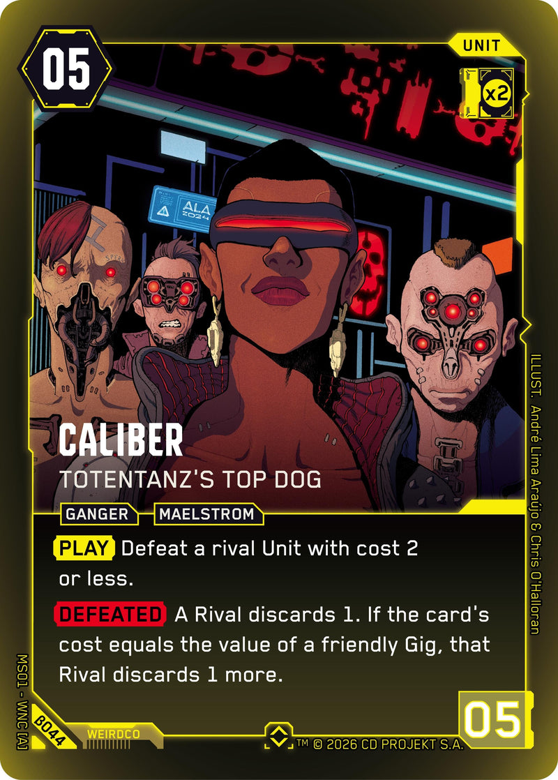 Image for Caliber - Totentanz's Top Dog (B044) [Welcome to Night City - Beta] - Cyberpunk TCG