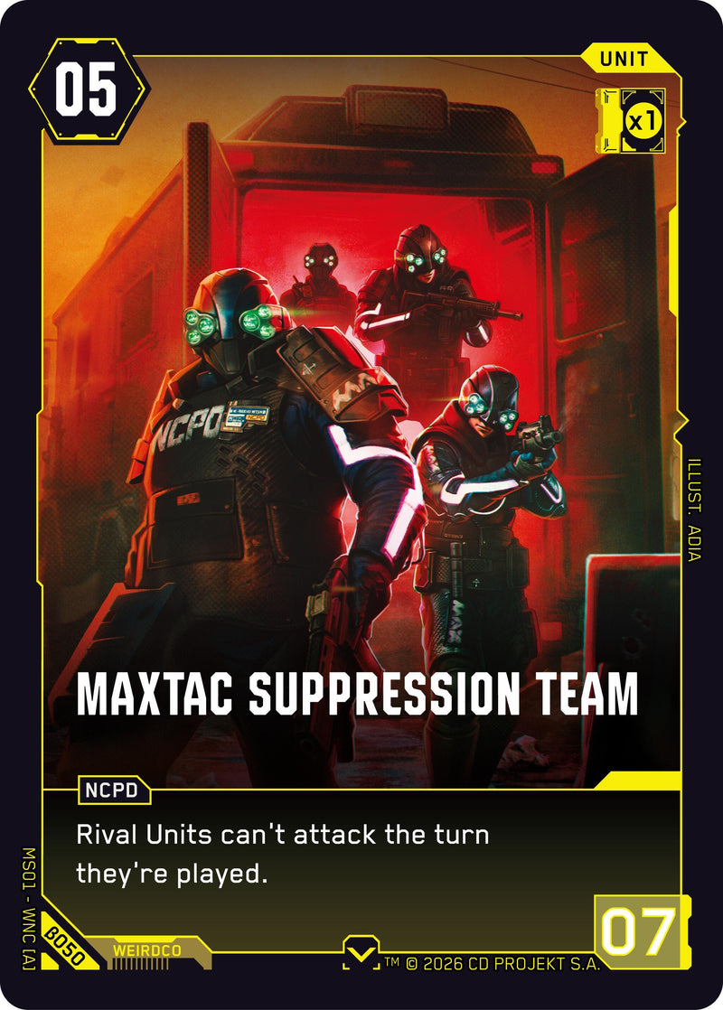Image for MaxTac Suppression Team (B050) [Welcome to Night City - Beta] - Cyberpunk TCG