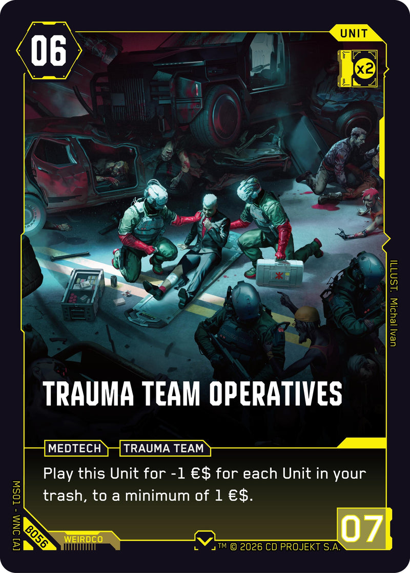 Image for Trauma Team Operatives (B056) [Welcome to Night City - Beta] - Cyberpunk TCG