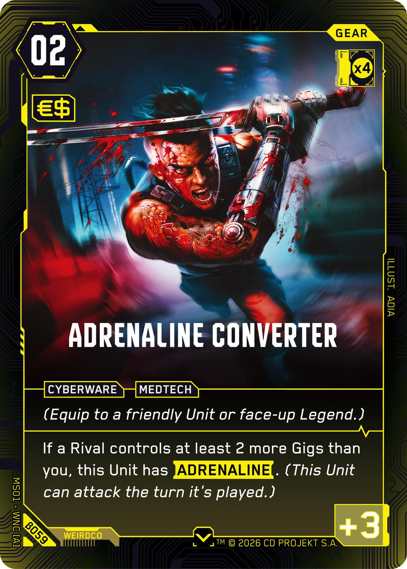 Image for Adrenaline Converter (B059) [Welcome to Night City - Beta] - Cyberpunk TCG