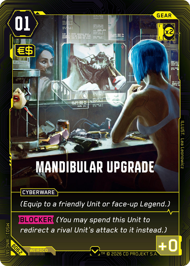 Image for Mandibular Upgrade (B062) [Welcome to Night City - Beta] - Cyberpunk TCG