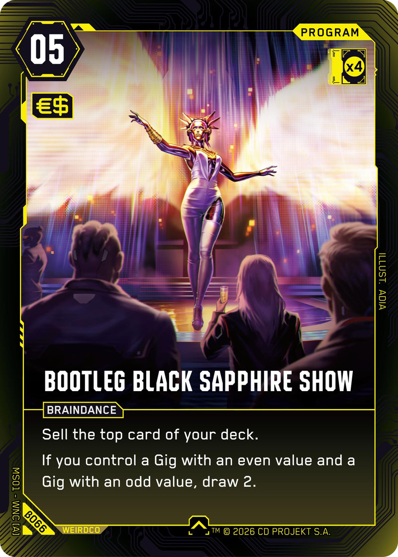 Image for Bootleg Black Sapphire Show (B066) [Welcome to Night City - Beta] - Cyberpunk TCG
