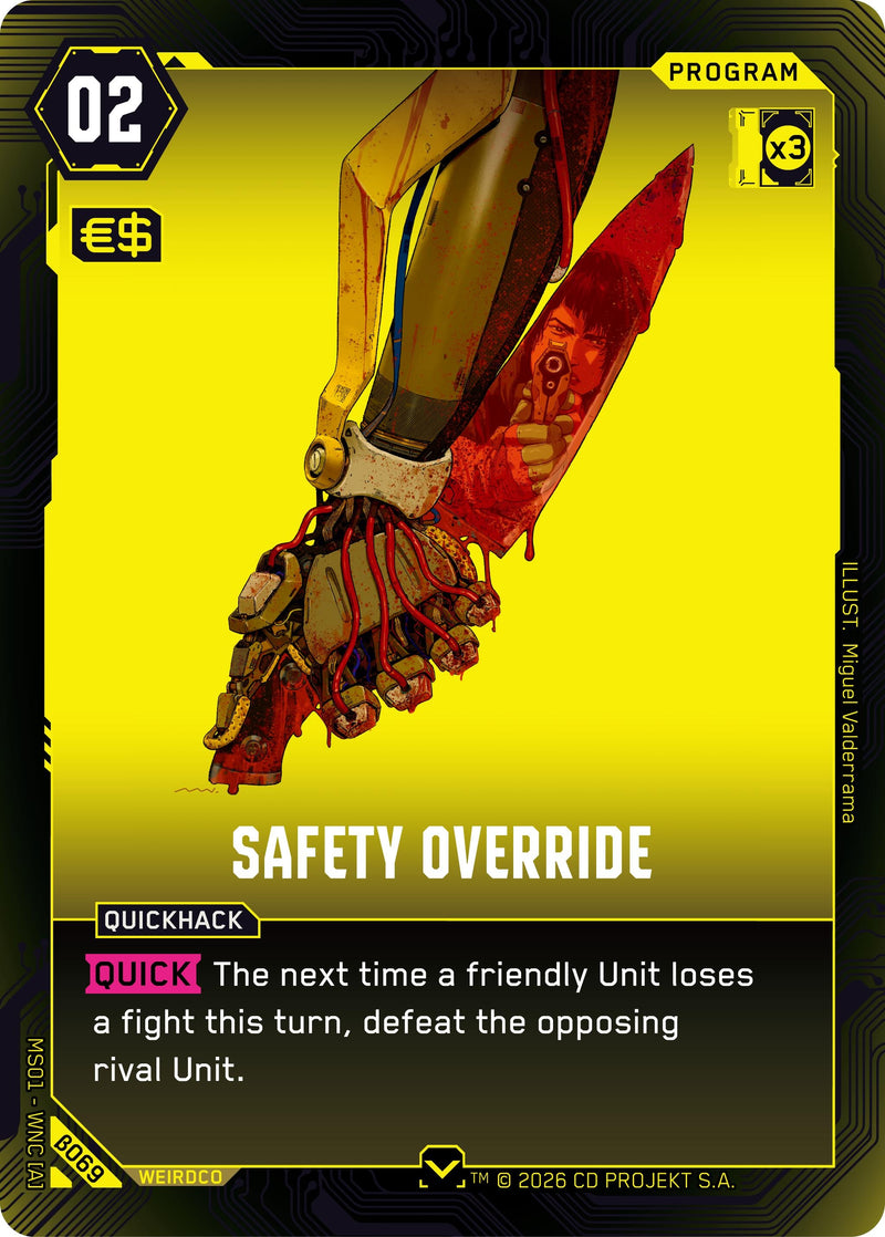 Image for Safety Override (B069) [Welcome to Night City - Beta] - Cyberpunk TCG