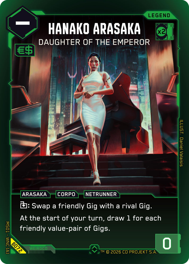 Image for Hanako Arasaka - Daughter of the Emperor (Rare) (B072) [Welcome to Night City - Beta] - Cyberpunk TCG