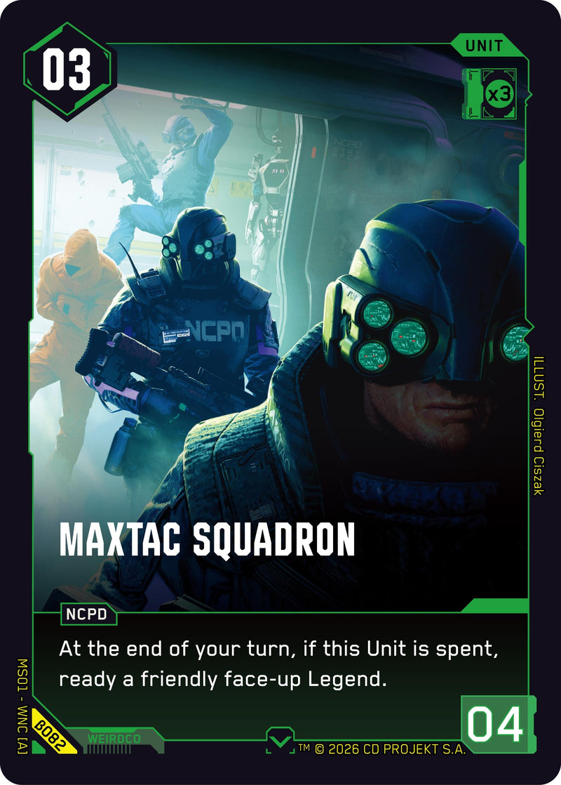Image for MaxTac Squadron (B082) [Welcome to Night City - Beta] - Cyberpunk TCG
