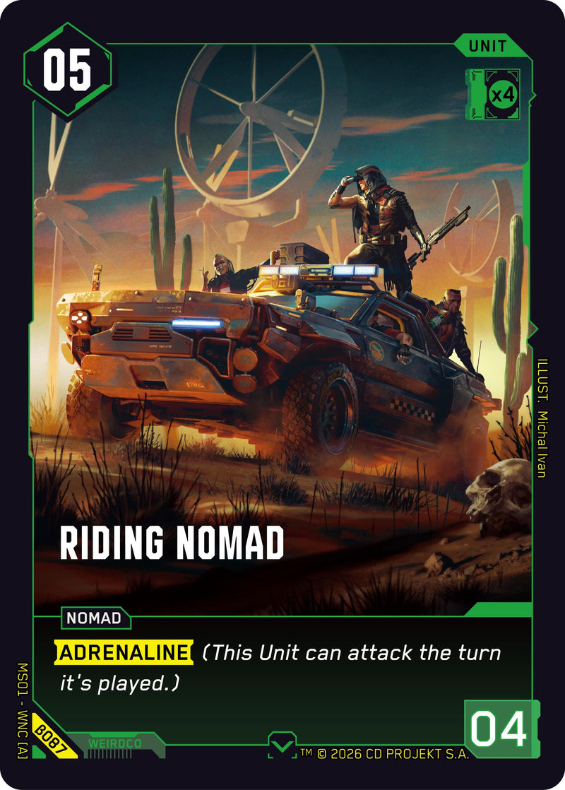 Image for Riding Nomad (B087) [Welcome to Night City - Beta] - Cyberpunk TCG