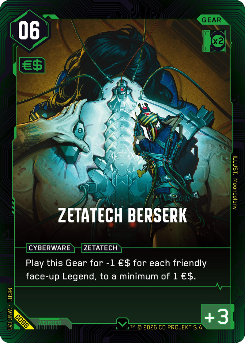 Image for Zetatech Berserk (B096) [Welcome to Night City - Beta] - Cyberpunk TCG