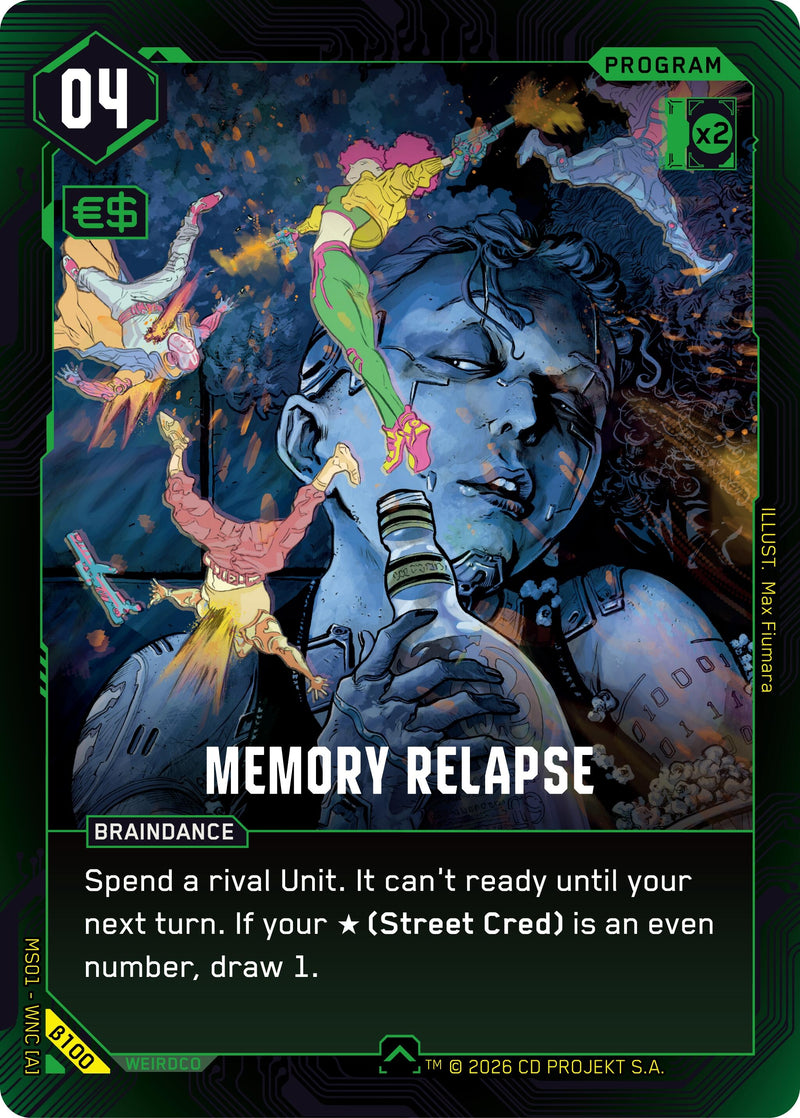Image for Memory Relapse (B100) [Welcome to Night City - Beta] - Cyberpunk TCG