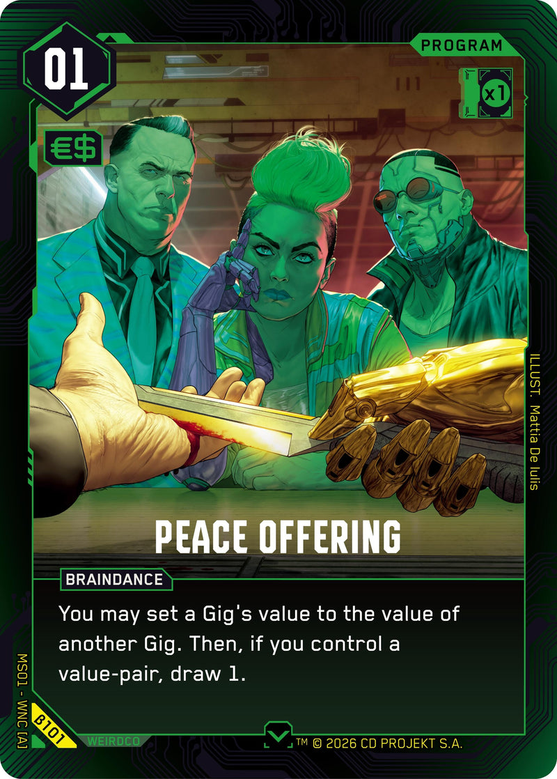Image for Peace Offering (B101) [Welcome to Night City - Beta] - Cyberpunk TCG