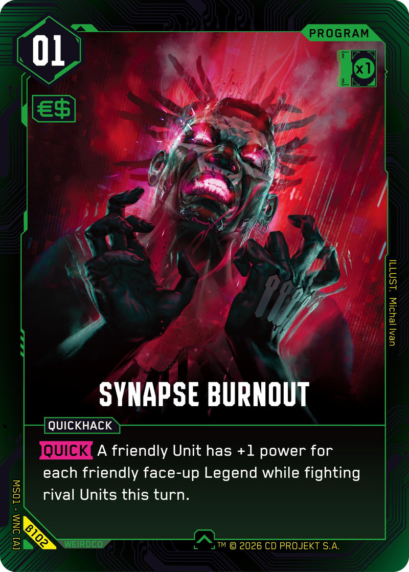 Image for Synapse Burnout (B102) [Welcome to Night City - Beta] - Cyberpunk TCG