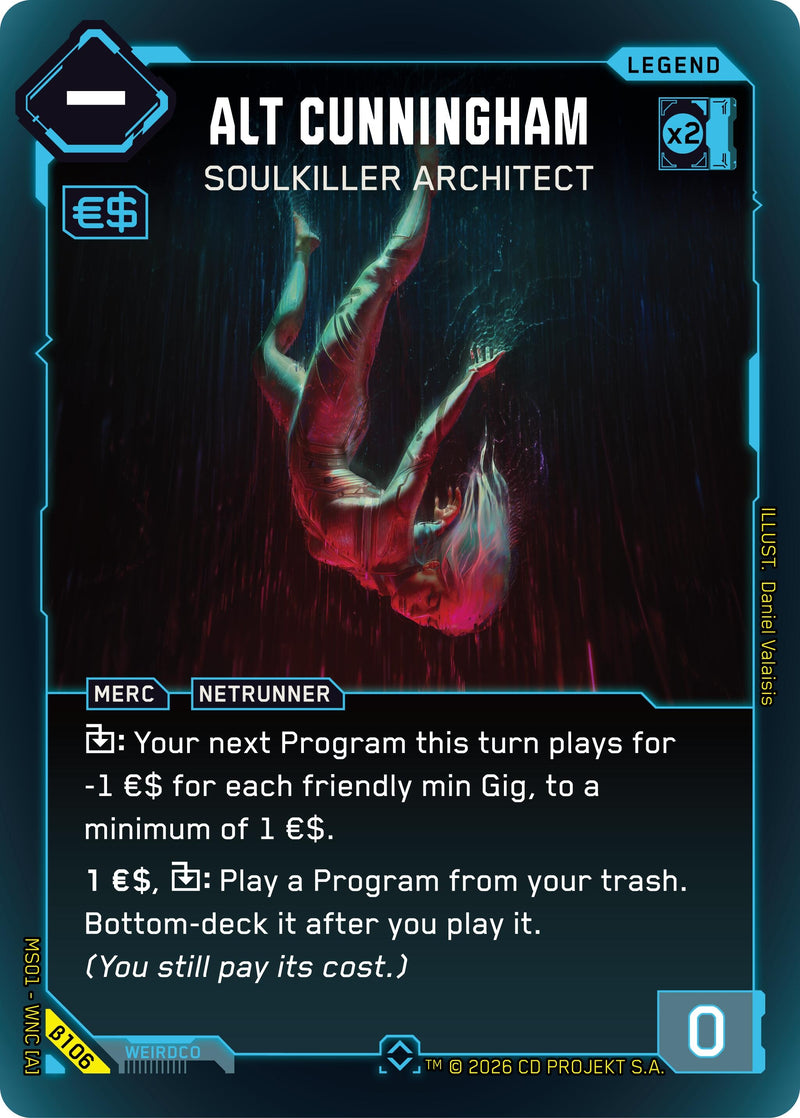 Image for Alt Cunningham - Soulkiller Architect (Rare) (B106) [Welcome to Night City - Beta] - Cyberpunk TCG