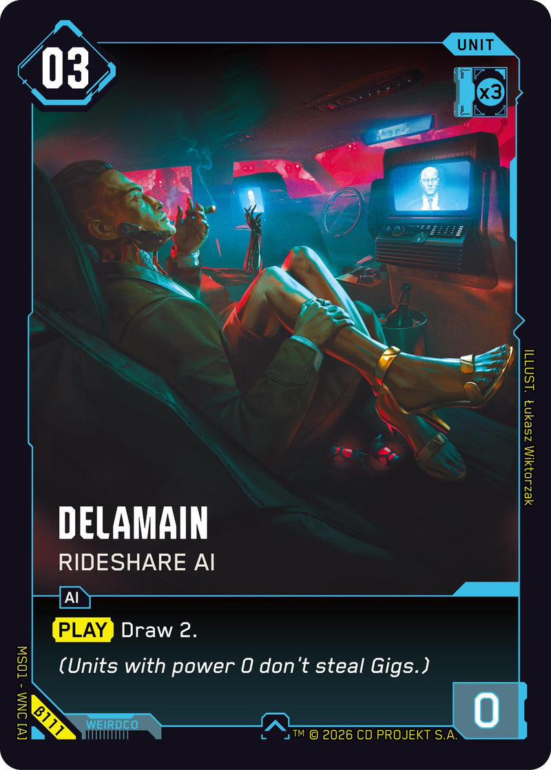 Image for Delamain - Rideshare AI (B111) [Welcome to Night City - Beta] - Cyberpunk TCG