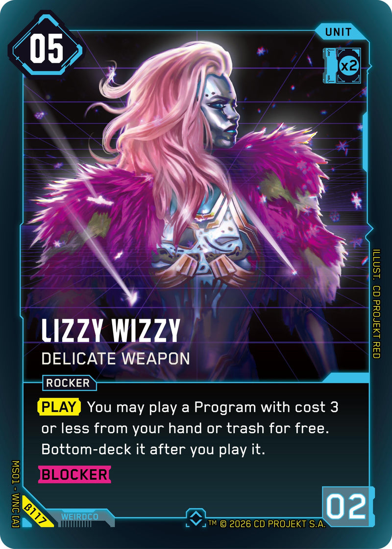 Image for Lizzy Wizzy - Delicate Weapon (B117) [Welcome to Night City - Beta] - Cyberpunk TCG