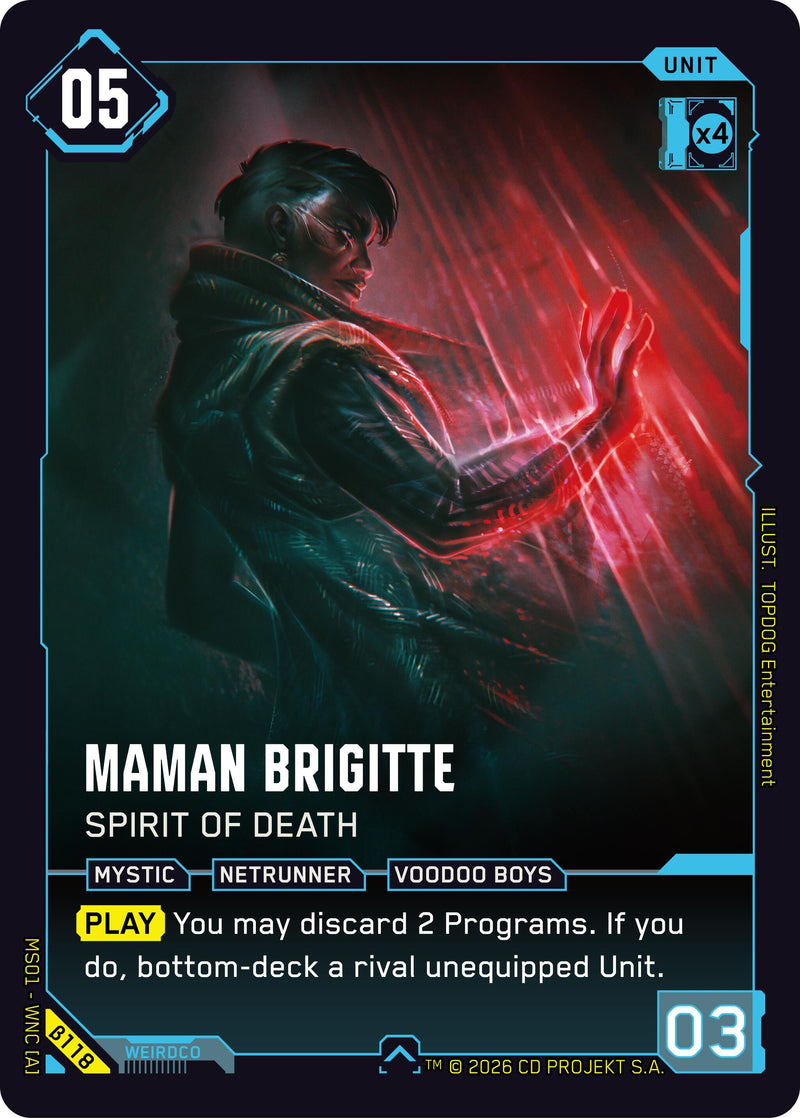 Image for Maman Brigitte - Spirit of Death (B118) [Welcome to Night City - Beta] - Cyberpunk TCG
