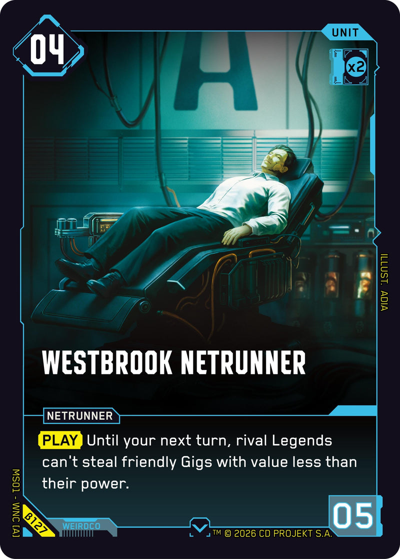 Image for Westbrook Netrunner (B127) [Welcome to Night City - Beta] - Cyberpunk TCG