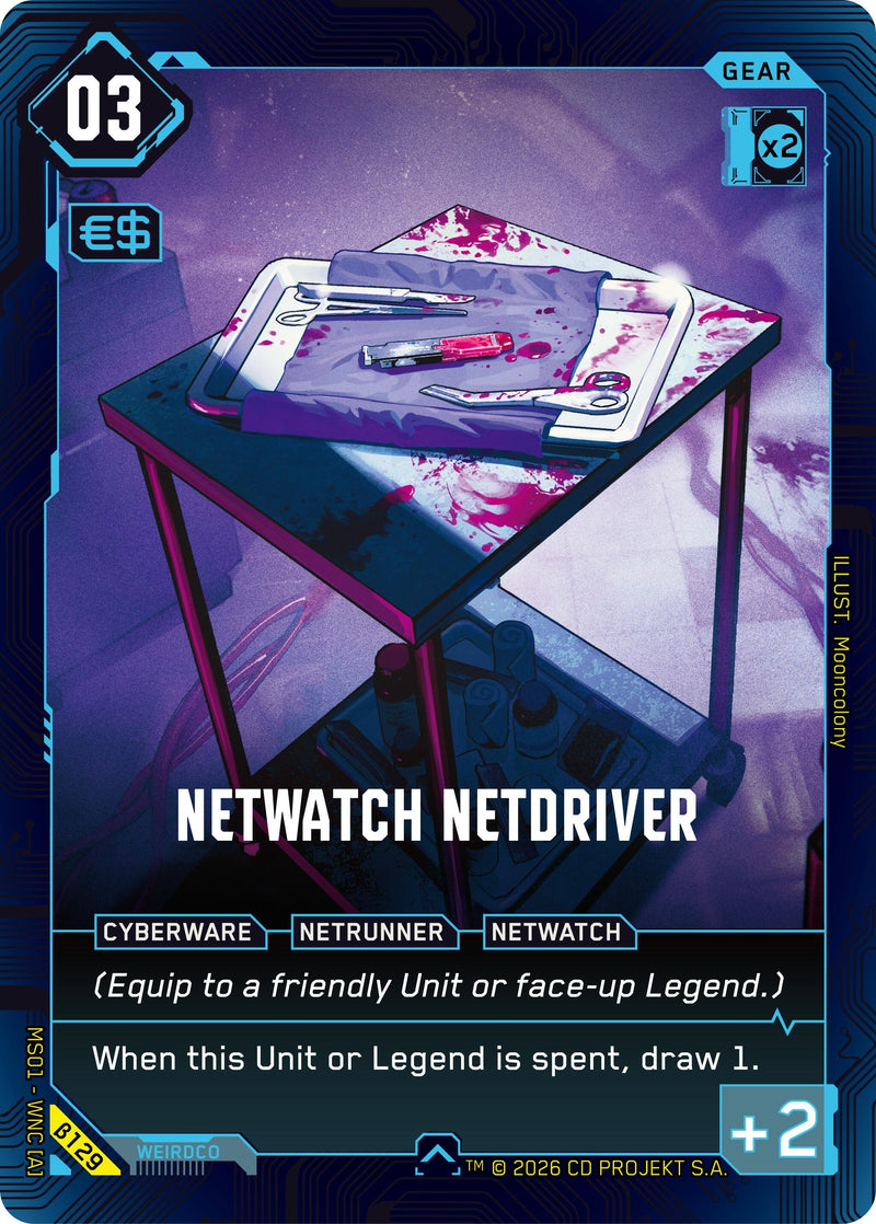 Image for NetWatch Netdriver (B129) [Welcome to Night City - Beta] - Cyberpunk TCG