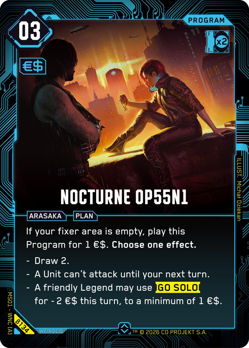 Image for Nocturne OP55 N1 (B134) [Welcome to Night City - Beta] - Cyberpunk TCG