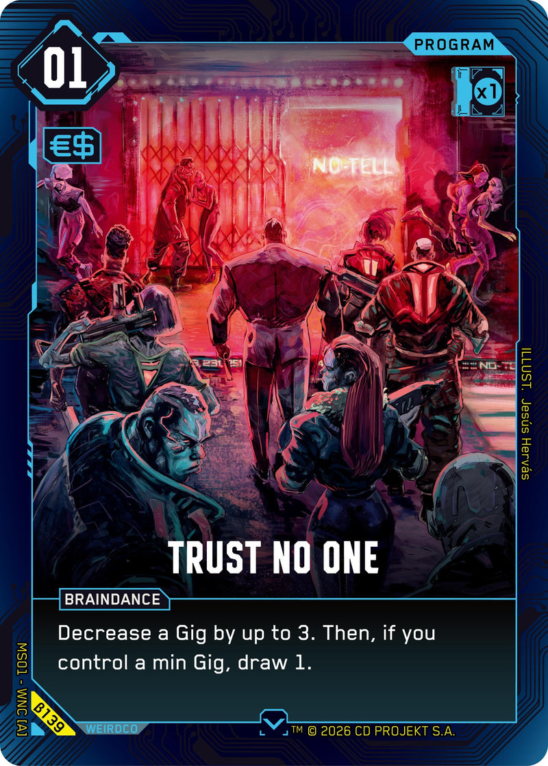 Image for Trust No One (B139) [Welcome to Night City - Beta] - Cyberpunk TCG