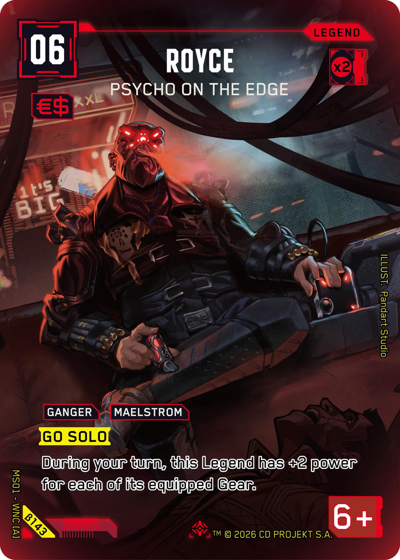 Image for Royce - Psycho on the Edge (ILegend) (B143) [Welcome to Night City - Beta] - Cyberpunk TCG