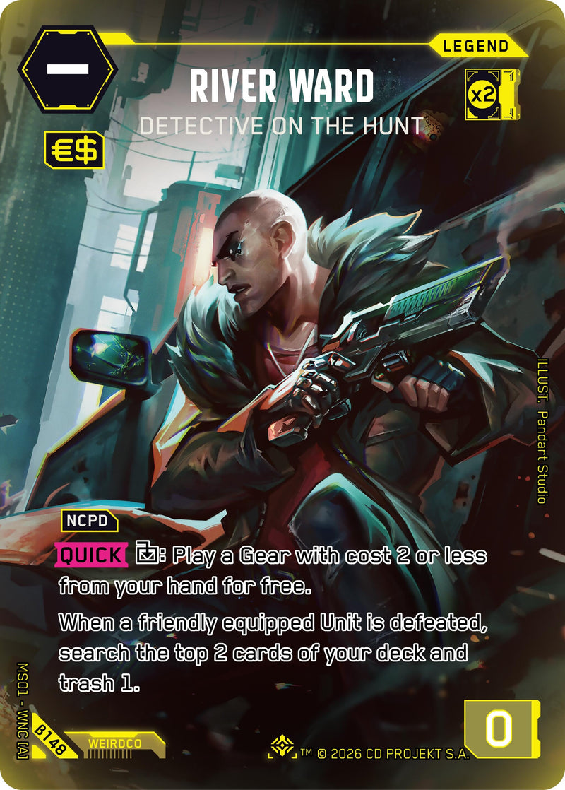 Image for River Ward - Detective on the Hunt (ILegend) (B148) [Welcome to Night City - Beta] - Cyberpunk TCG