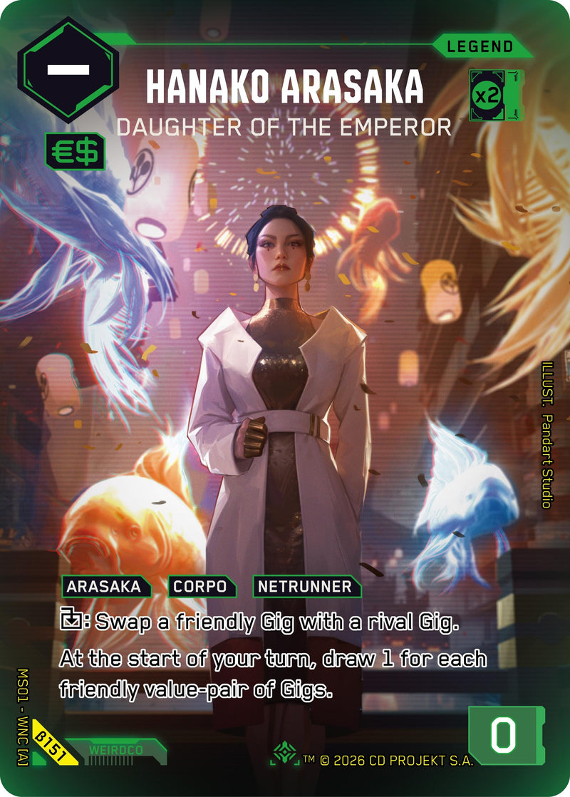 Image for Hanako Arasaka - Daughter of the Emperor (ILegend) (B151) [Welcome to Night City - Beta] - Cyberpunk TCG