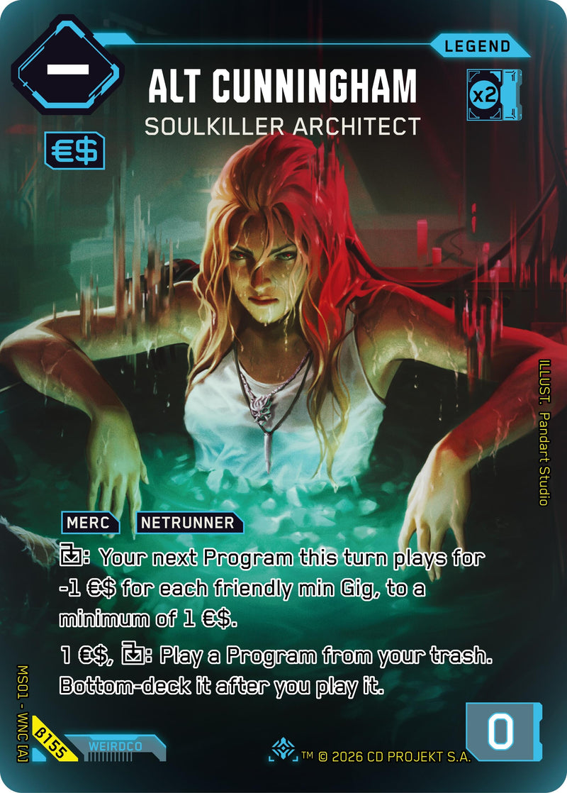 Image for Alt Cunningham - Soulkiller Architect (ILegend) (B155) [Welcome to Night City - Beta] - Cyberpunk TCG