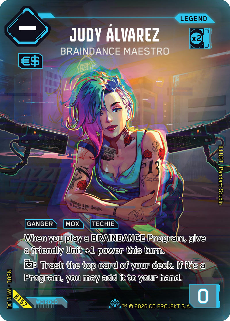 Image for Judy Alvarez - Braindance Maestro (ILegend) (B157) [Welcome to Night City - Beta] - Cyberpunk TCG