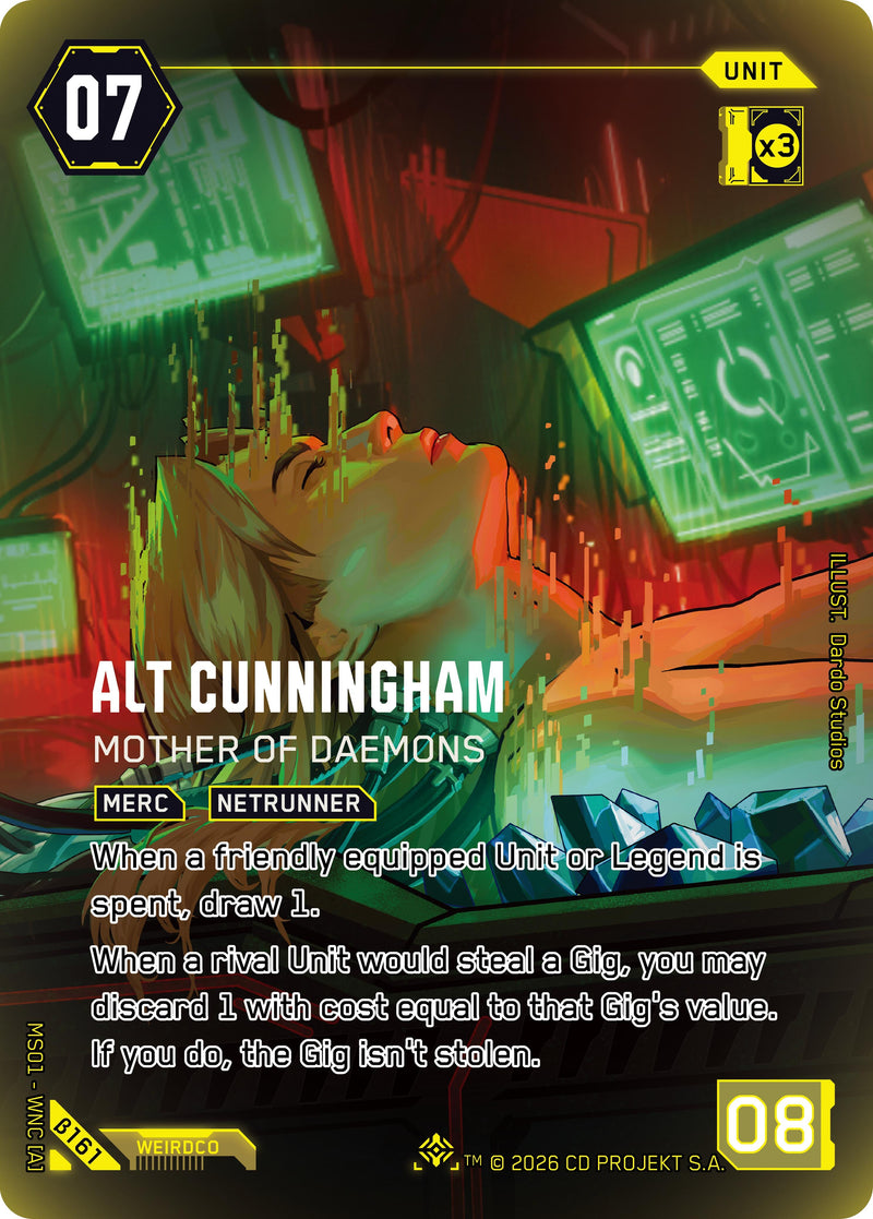 Image for Alt Cunningham - Mother of Daemons (IO) (B161) [Welcome to Night City - Beta] - Cyberpunk TCG