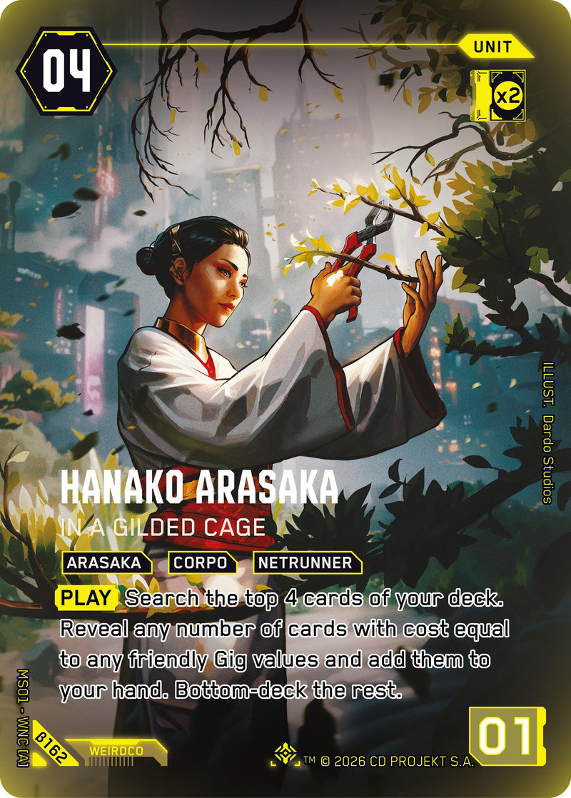 Image for Hanako Arasaka - In a Gilded Cage (IO) (B162) [Welcome to Night City - Beta] - Cyberpunk TCG