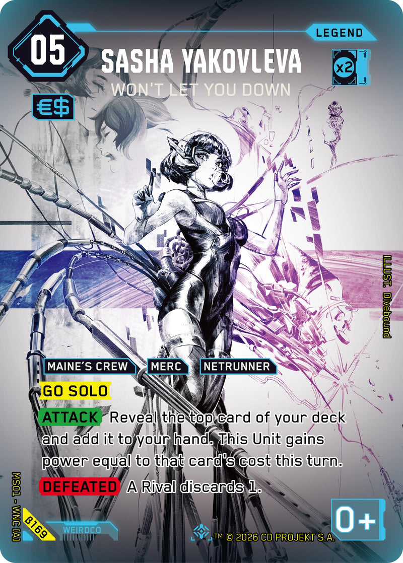 Image for Sasha Yakovleva - Won't Let You Down (ISecret) (B169) [Welcome to Night City - Beta] - Cyberpunk TCG