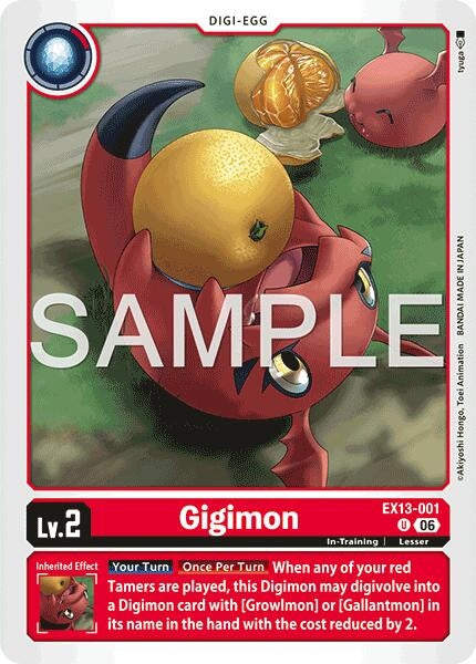 Image for Gigimon (EX13-001 U) [Chivalrous XIII] - Digimon Card Game