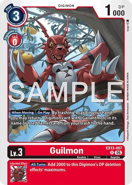 Image for Guilmon (EX13-007 R) [Chivalrous XIII] - Digimon Card Game