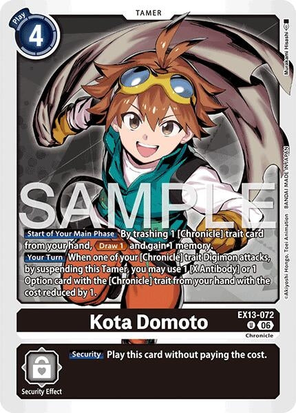 Image for Kota Domoto (EX13-072 U) [Chivalrous XIII] - Digimon Card Game