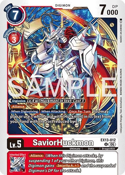 Image for SaviorHuckmon (EX13-012 U) [Chivalrous XIII] - Digimon Card Game