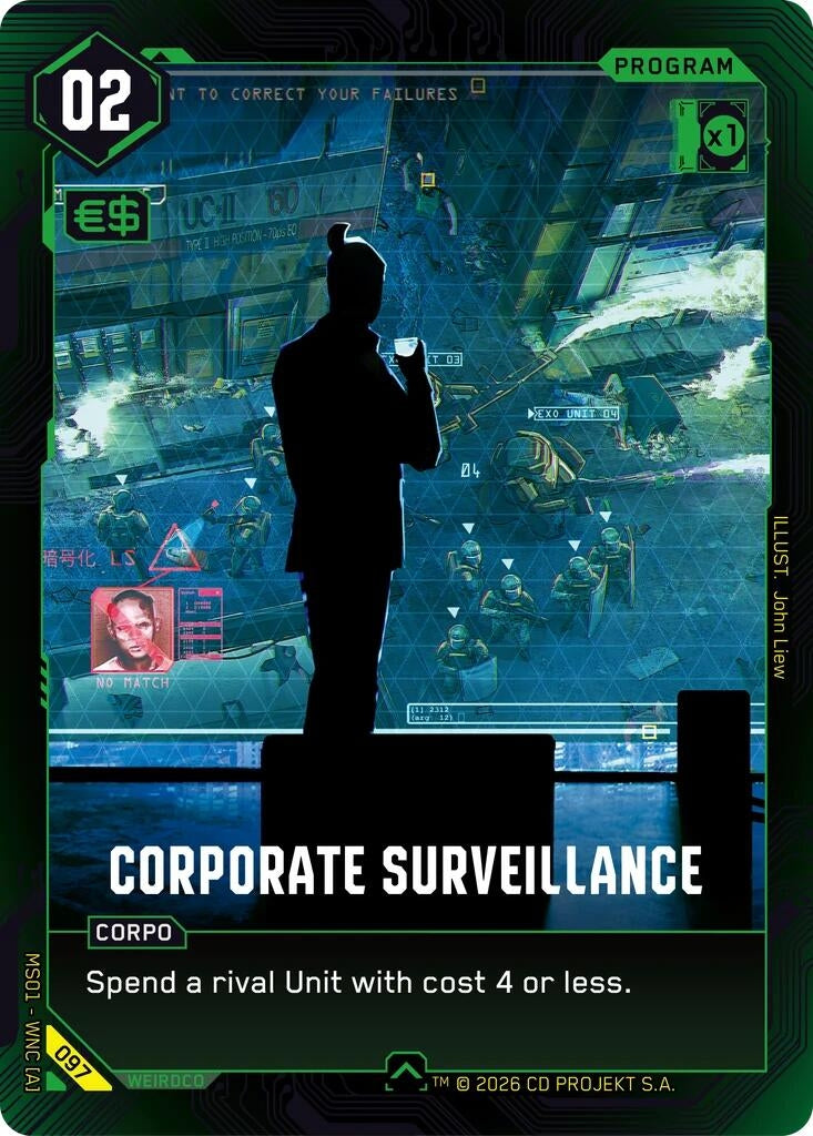 Image for Corporate Surveillance (097) [Welcome to Night City - Retail] - Cyberpunk TCG
