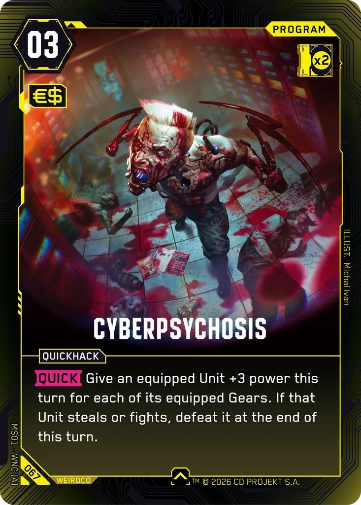 Image for Cyberpsychosis (067) [Welcome to Night City - Retail] - Cyberpunk TCG