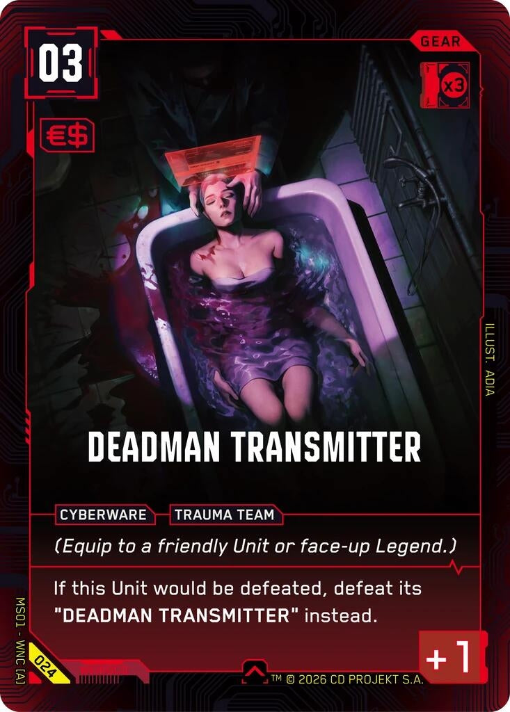 Image for Deadman Transmitter (024) [Welcome to Night City - Retail] - Cyberpunk TCG