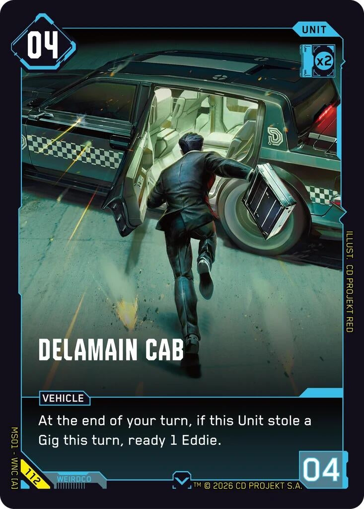 Image for Delamain Cab (112) [Welcome to Night City - Retail] - Cyberpunk TCG