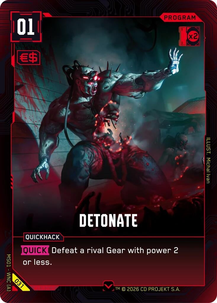 Image for Detonate (031) [Welcome to Night City - Retail] - Cyberpunk TCG