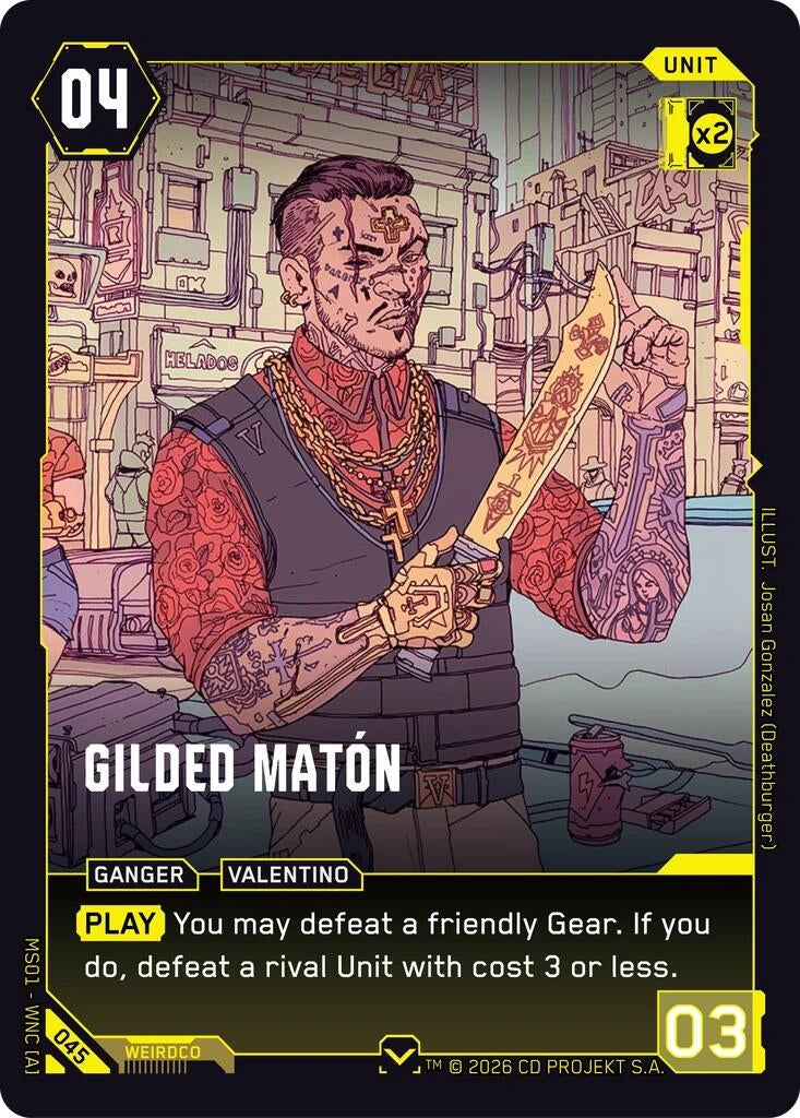 Image for Gilded Maton (045) [Welcome to Night City - Retail] - Cyberpunk TCG