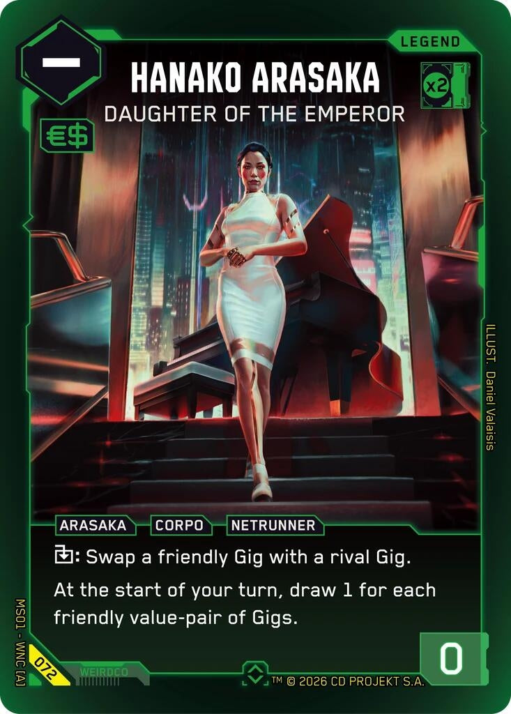 Image for Hanako Arasaka - Daughter of the Emperor (Rare) (072) [Welcome to Night City - Retail] - Cyberpunk TCG