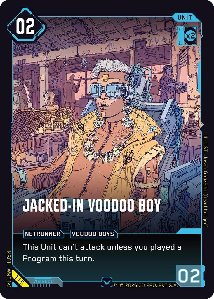 Image for Jacked-In Voodoo Boy (115) [Welcome to Night City - Retail] - Cyberpunk TCG