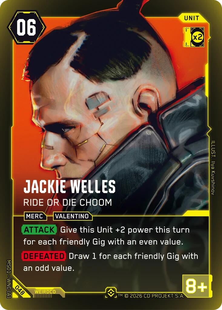 Image for Jackie Welles - Ride or Die Choom (048) [Welcome to Night City - Retail] - Cyberpunk TCG