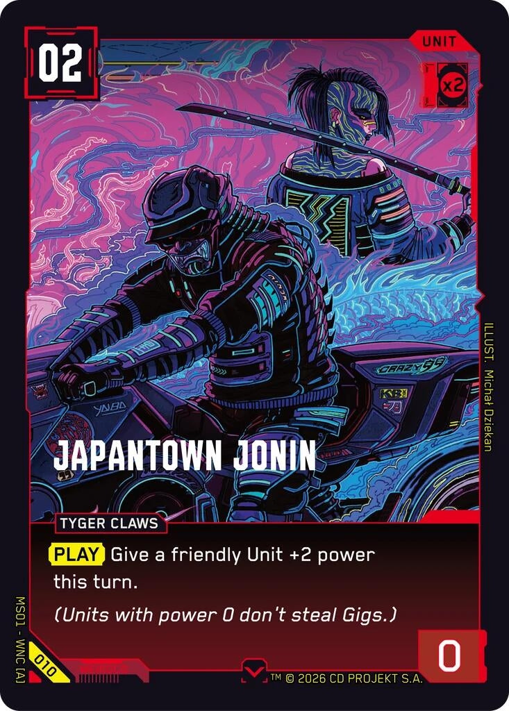Image for Japantown Jonin (010) [Welcome to Night City - Retail] - Cyberpunk TCG