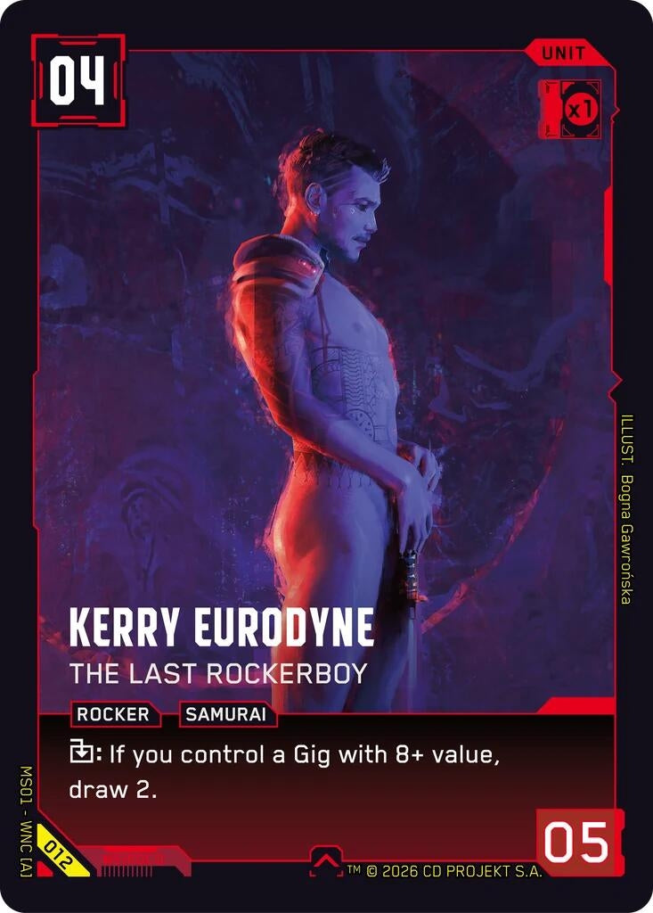 Image for Kerry Eurodyne - The Last Rockerboy (012) [Welcome to Night City - Retail] - Cyberpunk TCG