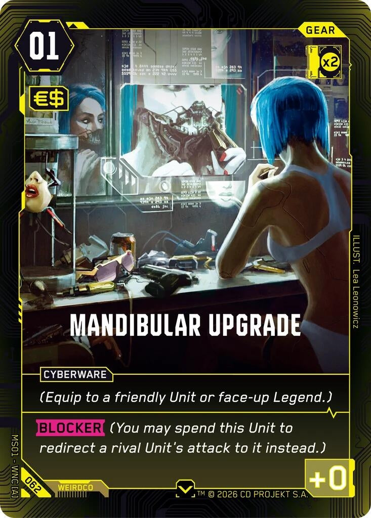Image for Mandibular Upgrade (062) [Welcome to Night City - Retail] - Cyberpunk TCG