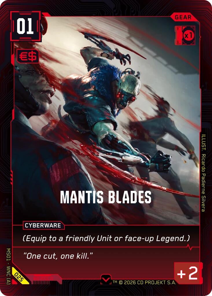 Image for Mantis Blades (025) [Welcome to Night City - Retail] - Cyberpunk TCG